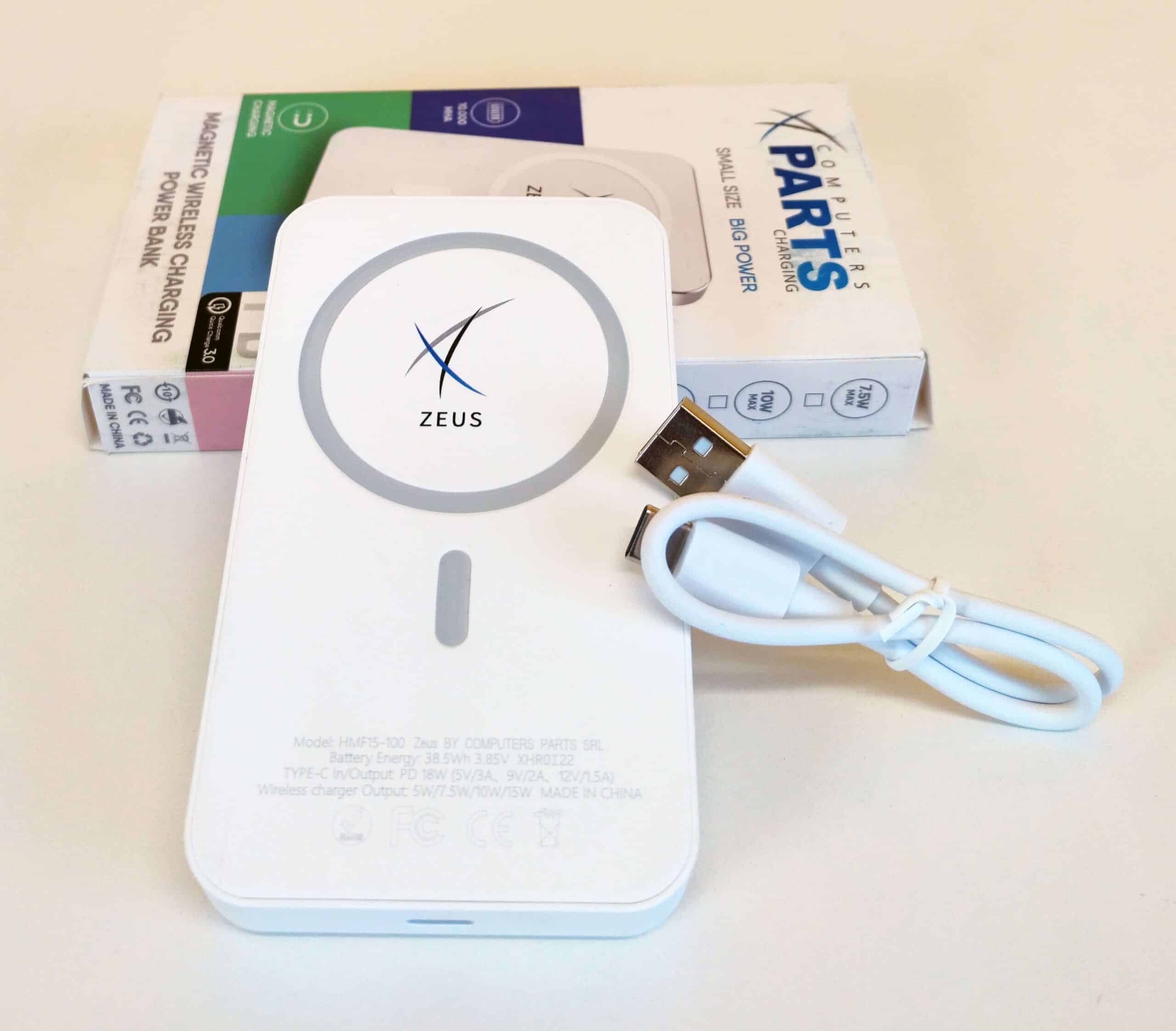 Zeus Power Bank MagSafe 10.000 mAh Ricarica Wireless Qualcomm Quick Charge 3.0 Compatibile con Iphone Samsung Xiaomi Huawei Zeus Power Bank MagSafe 10.000 mAh Ricarica Wireless Qualcomm Quick Charge 3.0 Compatibile con Iphone Samsung Xiaomi Huawei